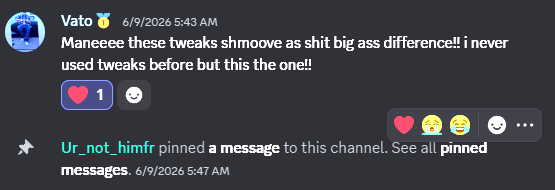 Discord feedback screenshot